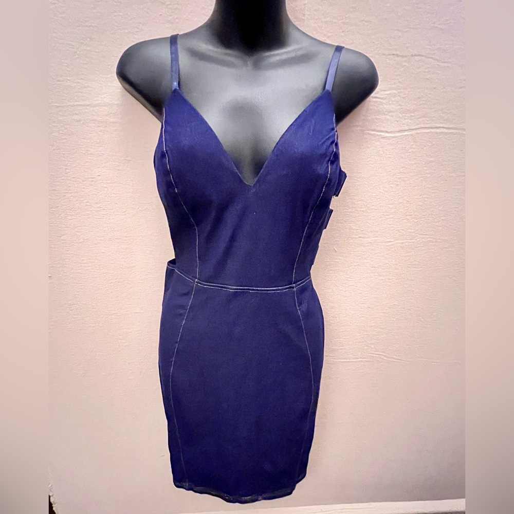 Stretch Faux Denim dress by Entry